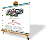 Capital Nursery Web site, shown on an easel